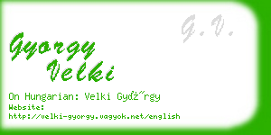 gyorgy velki business card